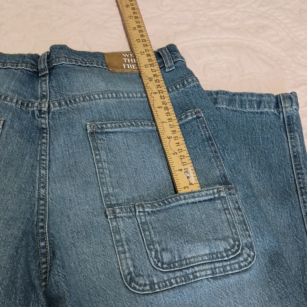 We The Free Women's Relaxed Wide-Leg Blue Denim Jeans - Picture 9 of 10